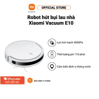 Robot hút bụi lau nhà Xiaomi Vacuum E10 | Lực hút mạnh 4000Pa dọn sạch | Thời lượng pin 110ph | Điều khiển qua Mi Home