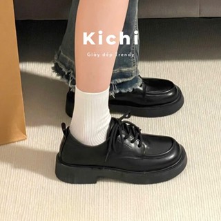 Giày oxford KICHI đế thấp basic dễ phối đồ giày tây nữ sinh đi học đi làm đi chơi giày da mềm êm Giày đốc Hàn Quốc 6083