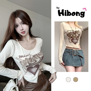 Áo Croptop TAY DÀI MISS ANGEL Vạt Xéo Xẻ Tà Chất Thun Gân BM00_BM181, Áo Thun Phối Viền Nổi In Hoạ Tiết Ôm Body Đẹp HIBO