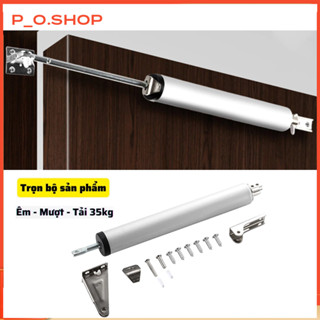 【Rẻ Bộ Đóng Cửa Tự Động Khí Nén 35kg Không Gây Ồn, Có Chốt Chặn Cửa Đứng Yên