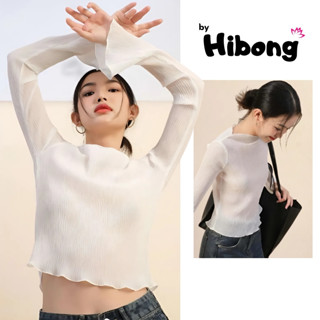 Áo Thun TAY DÀI LEN MỎNG ỐNG LOE Dáng Dài Nữ Chất Thun Len DD158, Áo TRỄ VAI Kiểu Trơn Xuyên Thấu Ôm body- HIBONG