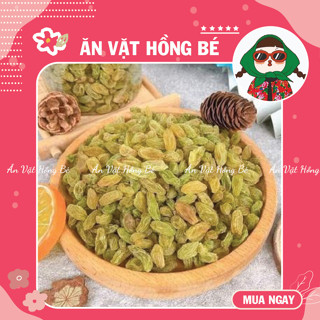 500g Nho Khô Không Đường Sấy, Nho Khô Mỹ Xanh Sấy Dẻo Hàng LOẠI 1, Ăn vặt Hồng Bé