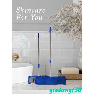 Chổi Lau Công Nghiệp Cán Rút Inox 45/60cm - Tấm Lau Microfiber, Thu Ngắn/Kéo Dài, Siêu Tiện Lợi