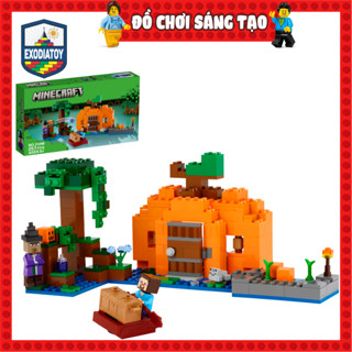 Xếp hình Minecraft Nông Trại Bí Ngô : The Pumpkin Farm - Đồ Chơi Lắp Ghép Sáng Tạo - BELA 31248 Ideas 21248
