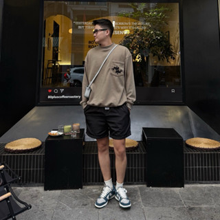 POCKET SWEATER áo nỉ túi ngực Scho lót lông cáo không xù