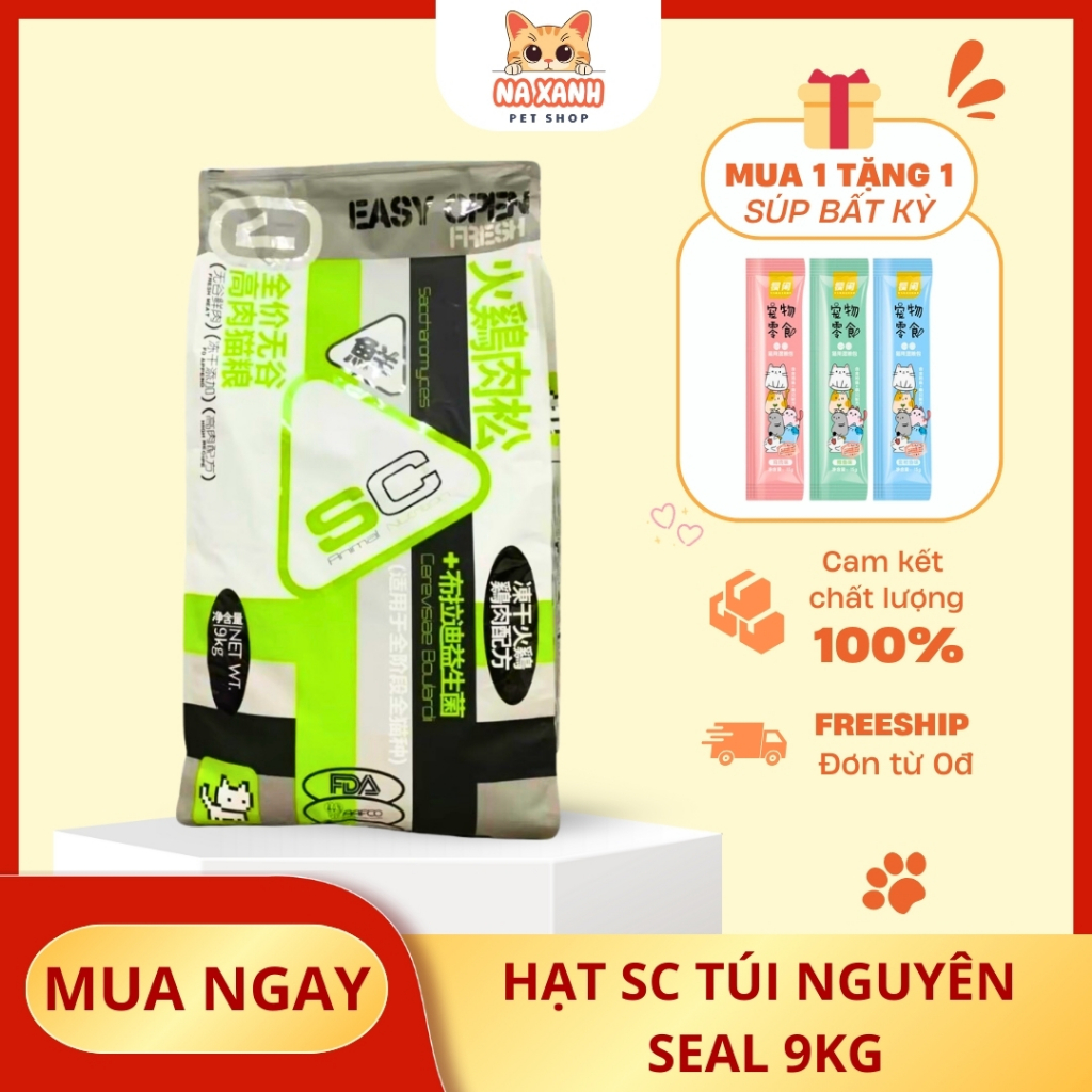 Hạt SC Cho Mèo 39~42% Protein Không Độn Ngũ Cốc, Hạt Teb C, Teb City Hạt Cho Mèo Con & Mèo Lớn [9Kg]