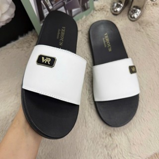 Dép Quai Da Gắn Mác Kim Cương Thời Trang Nam Nữ.Dép Boy Phố Trend 2024-PTSHOP