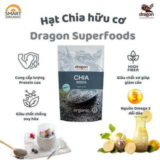  Hạt chia hữu cơ Dragon Superfoods  Sottolestelle  naturgreen 