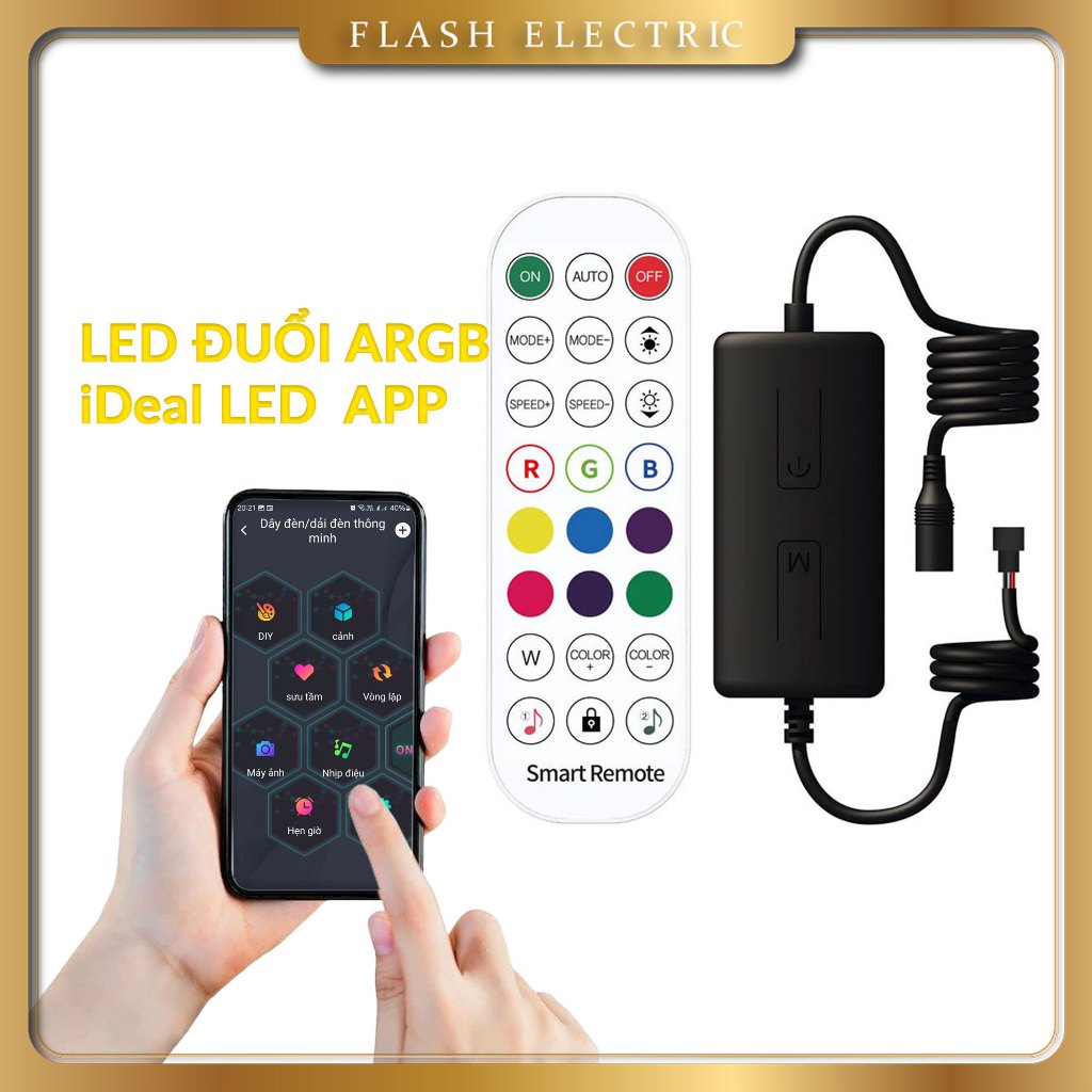 Mạch Điều Khiển LED Đuổi ARGB Thông Minh - Bluetooth APP iDeal 5~ 24V - Hỗ Trợ WS2812B, WS2811, 1903