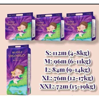 Bỉm dán/quần Bejoyle Momo S112/M96/L84/XL76/XXL72