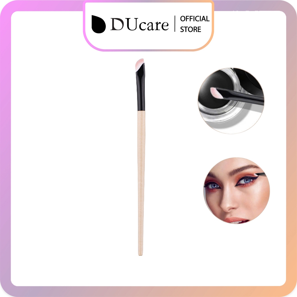 Cọ Đánh Mắt,Cọ Chân Mày Ducare Dùng Kẻ Mắt Hình Liềm Cỡ Nhỏ Lông Sợi Tổng Hợp Cao Cấp Mềm Mại DL 402