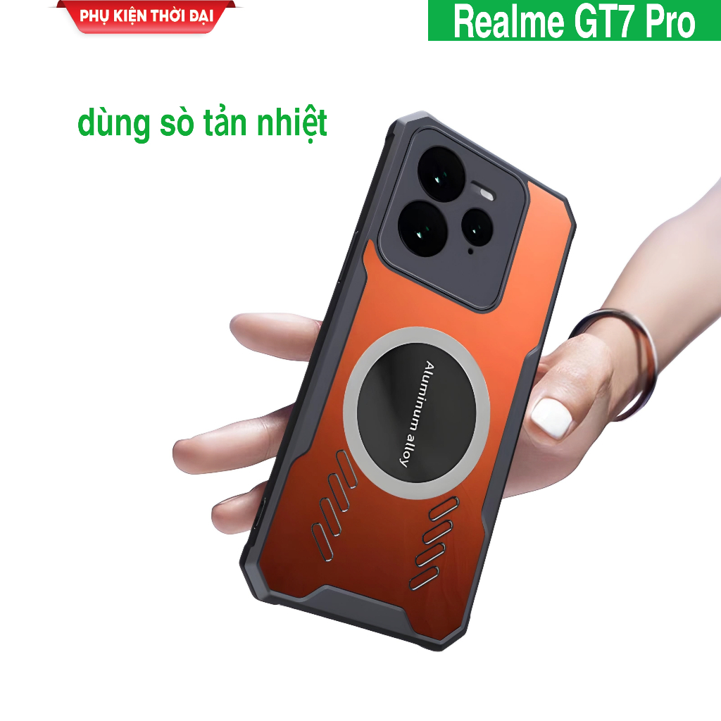 Ốp lưng Realme GT7 Pro / GT7 thoát khí dùng sò tản nhiệt thời trang bảo vệ camera