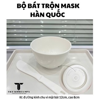  Bát Trộn Mặt Nạ Hàn Quốc Bát Silicon Dẻo Thìa Quét Chổi Đắp Mặt Nạ Cao Cấp 