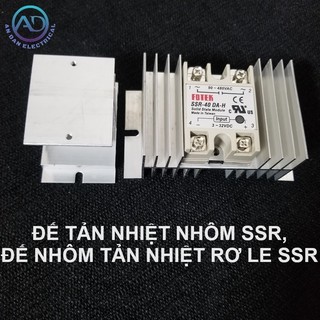 Đế tản nhiệt nhôm SSR, Đế nhôm tản nhiệt rơ le SSR (10-40A) 49x50x80mm, (10-120A) 69x50x125mm