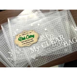  BÌA NÚT A4-F4 MY CLEAR 1 NÚT CHỐNG THẤM NƯỚC   12 cái   