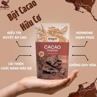   4.2026  Bột Cacao nguyên chất hữu cơ Dragon Superfoods 200g 