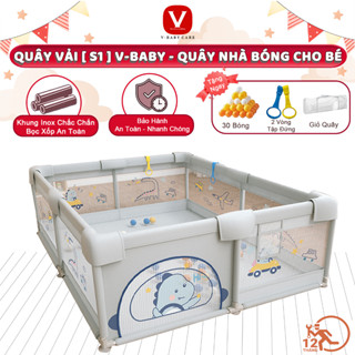 Quây Bóng Cho Bé V-BABY 2026, Nhà Bóng Cho Bé Khung Inox Dày Dặn [ KÈM QUÀ TẶNG ]