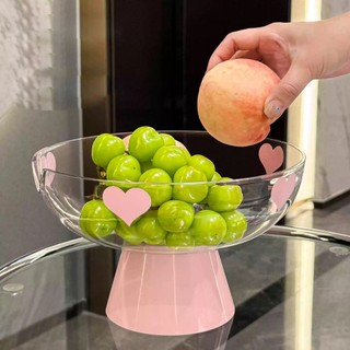  Khay Trong Suốt Acrylic Đựng Hoa Quả Bánh Kẹo Decor Đĩa Đựng Hoa Quả Trang Trí Sang Trọng Có Khe Thoát Nước Tiện Lợi 