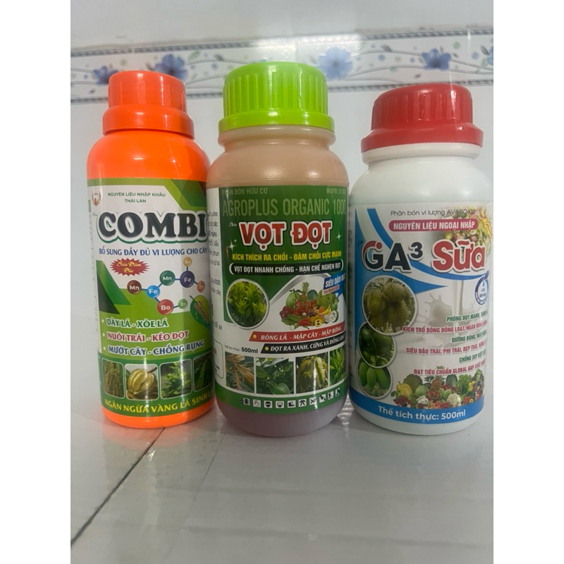 bộ 3 dưỡng đọt combi-vọt đọt hữu cơ 70%-ga3 sữa