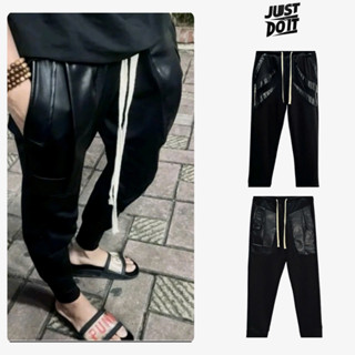 Quần Jorgger Nam Boy Phố Phối Túi Da Siêu Đẹp - Quần Dài Jorgger Nam Dớt Si Que Chất Nỉ Chân Cua Bo Gấu Just Do It.