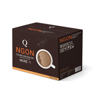 [Mẫu Xuân 2025🌸] Thùng Cafe Sữa Hoà Tan Q.Ngon Trần Quang - 10 bịch (60gói)