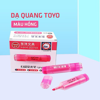 Bút Dạ Quang TOYO, Bút Nhớ Thiết Kế Thông Minh Không Lăn Khi Để Bàn, Phù Hợp Với Mọi Lứa Tuổi