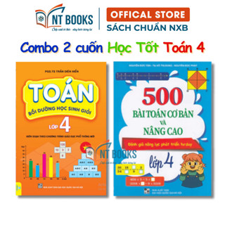 Combo 2 cuốn Sách Toán Bồi Dưỡng Học Sinh Giỏi Lớp 4 + 500 Bài Toán Cơ Bản Và Nâng Cao Lớp 4