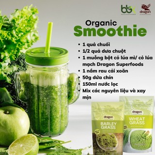 [12.2025] Bột cỏ lúa mì hữu cơ Dragon Superfoods Organic Wheatgrass Powder 150gr