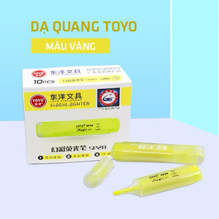 Bút Dạ Quang TOYO, Bút Nhớ Thiết Kế Thông Minh Không Lăn Khi Để Bàn, Phù Hợp Với Mọi Lứa Tuổi