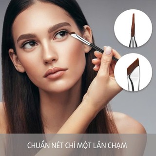 Cọ Đánh Mắt 2 Đầu DUcare Gồm Cọ Kẻ Eyeliner Và Cọ Chảy Mày Lông Sợi Tổng Hợp Cao Cấp Mềm Mại SL 197
