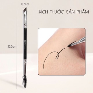 Cọ Đánh Mắt 2 Đầu DUcare Gồm Cọ Kẻ Eyeliner Và Cọ Chảy Mày Lông Sợi Tổng Hợp Cao Cấp Mềm Mại SL 197