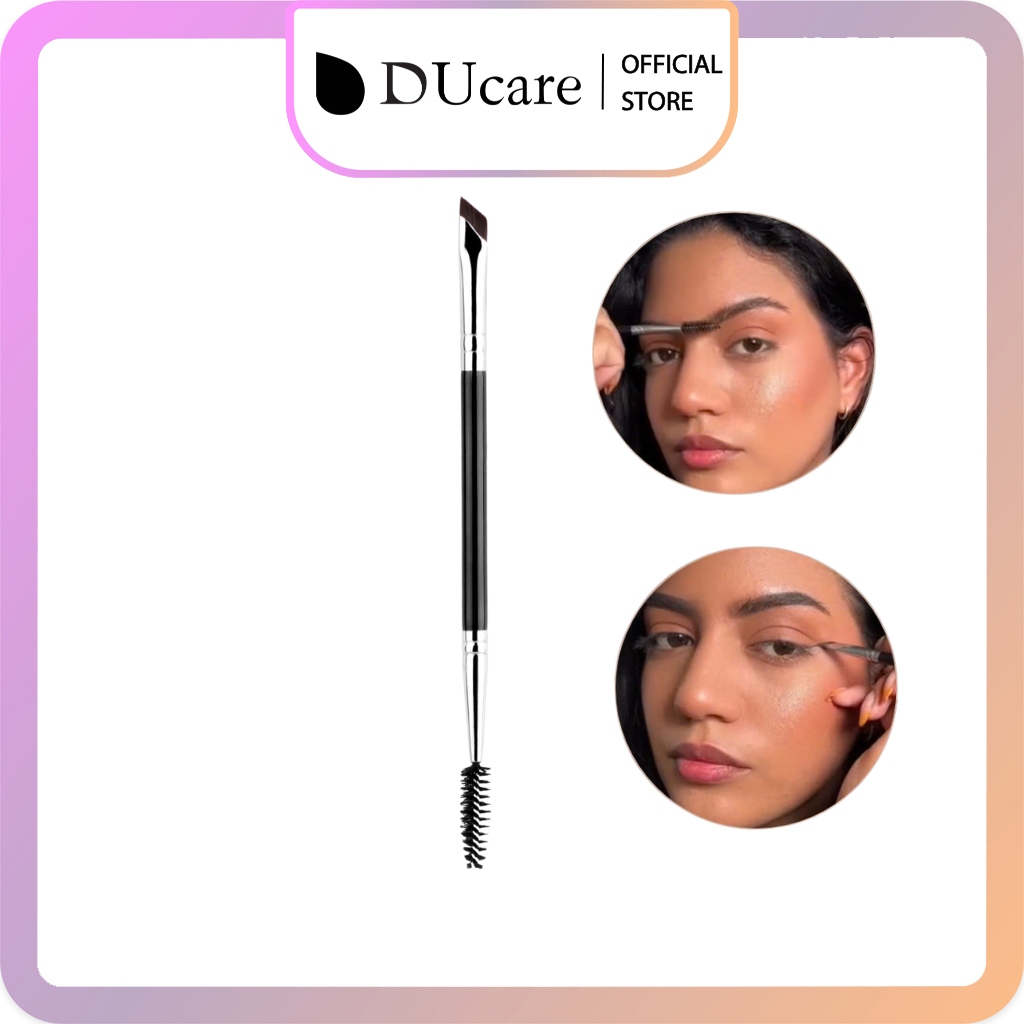 Cọ Đánh Mắt 2 Đầu DUcare Gồm Cọ Kẻ Eyeliner Và Cọ Chảy Mày Lông Sợi Tổng Hợp Cao Cấp Mềm Mại SL 197