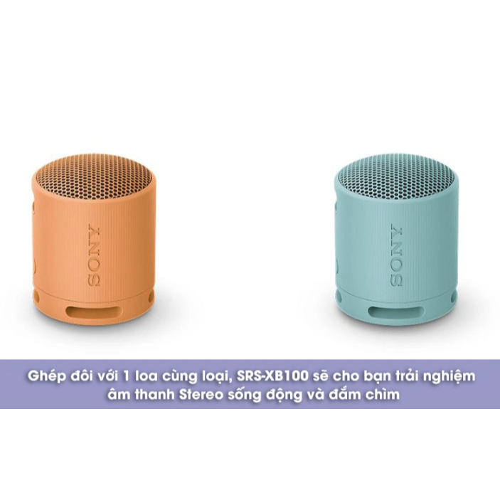 Loa Sony SRS-XB100 (Pin 16h | Công suất 5W | IP67 | Bluetooth 5.3 | Fast Pair | Sound Diffusion Processor) | BigBuy360 - bigbuy360.vn