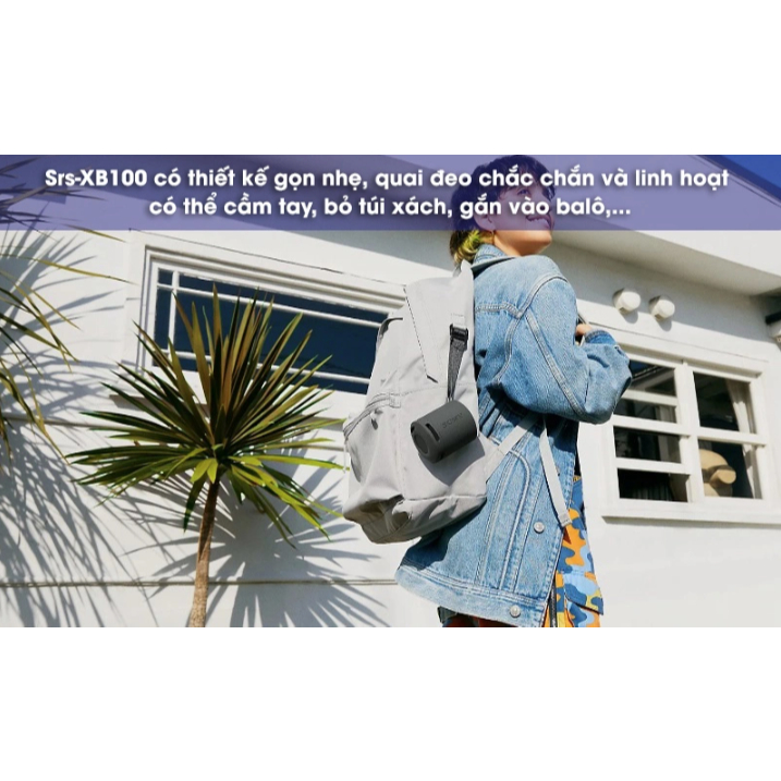 Loa Sony SRS-XB100 (Pin 16h | Công suất 5W | IP67 | Bluetooth 5.3 | Fast Pair | Sound Diffusion Processor) | BigBuy360 - bigbuy360.vn