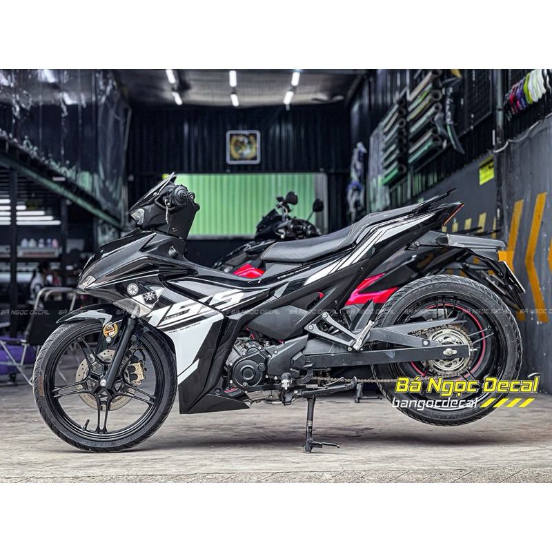 TEM RỜI EX155 ZIN ĐEN TRẮNG DÁN XE EX155 VVA ĐEN V1-2