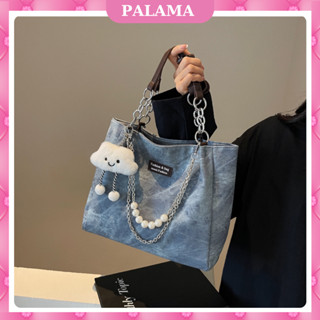 Túi tote công sở thời trang PALAMA Túi xách nữ đeo vai size 35cm da loang phối dây xích PK242