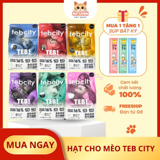 Hạt TEB City ~41% Protein Hạt Dinh Dưỡng Cao, Không Độn Ngũ Cốc, Hạt Dành Cho Mèo Con & Lớn 1,5Kg