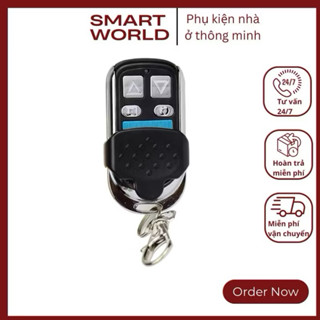 Remote cửa cuốn 433mhz-Điều khiển cửa cuốn mã sao chép học lệnh inox nhỏ gọn-Vỉ 5 viên pin chuyên dụng cửa cuốn 12V23A