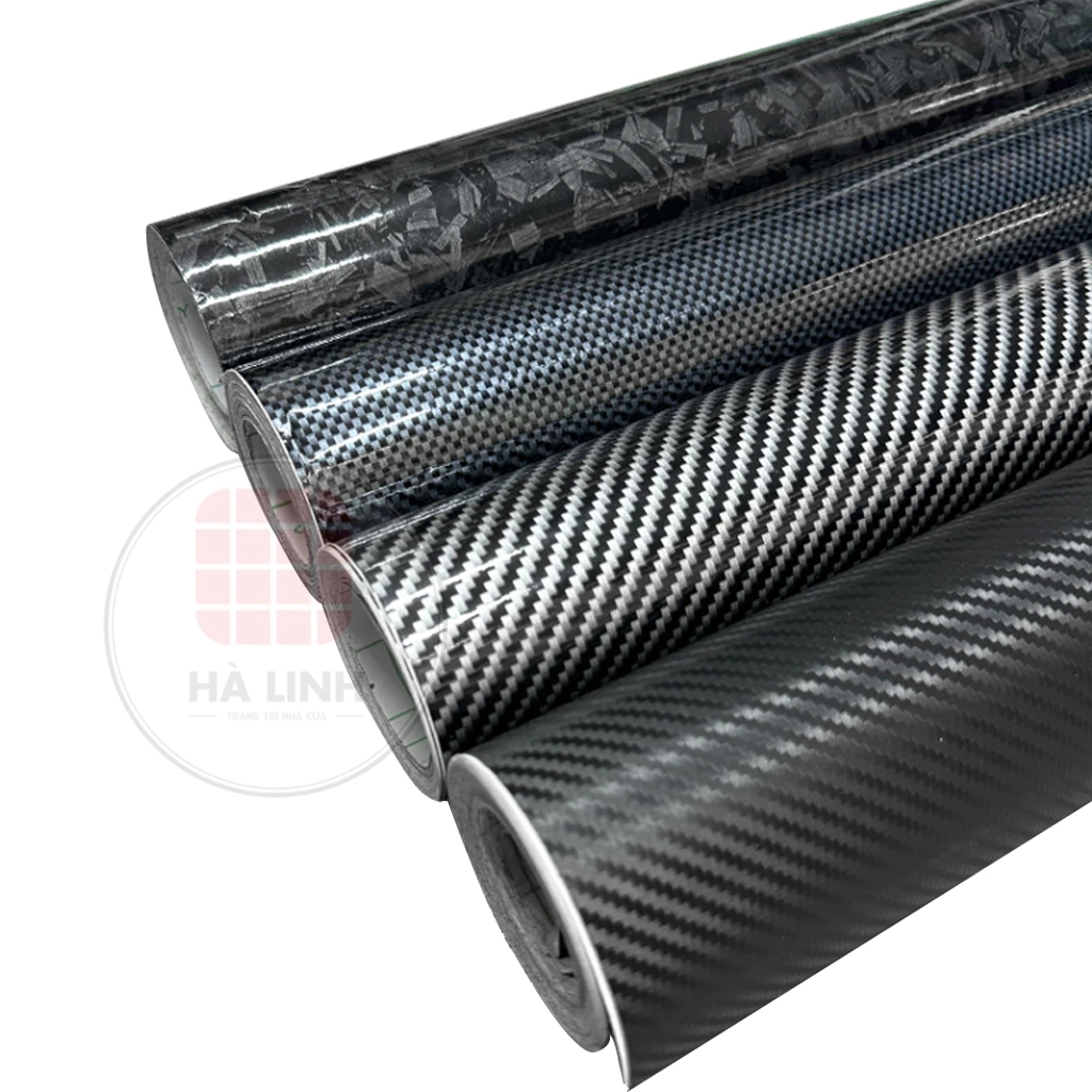 Decal carbon dán xe máy ô tô 5d, decan vân cacbon nhám bóng dán điện thoại laptop đề can carbon