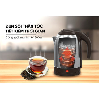 ẤM SIÊU TỐC INOX 1.8L SUNHOUSE SHD1185 hàng chính hãng bảo hành 12 tháng