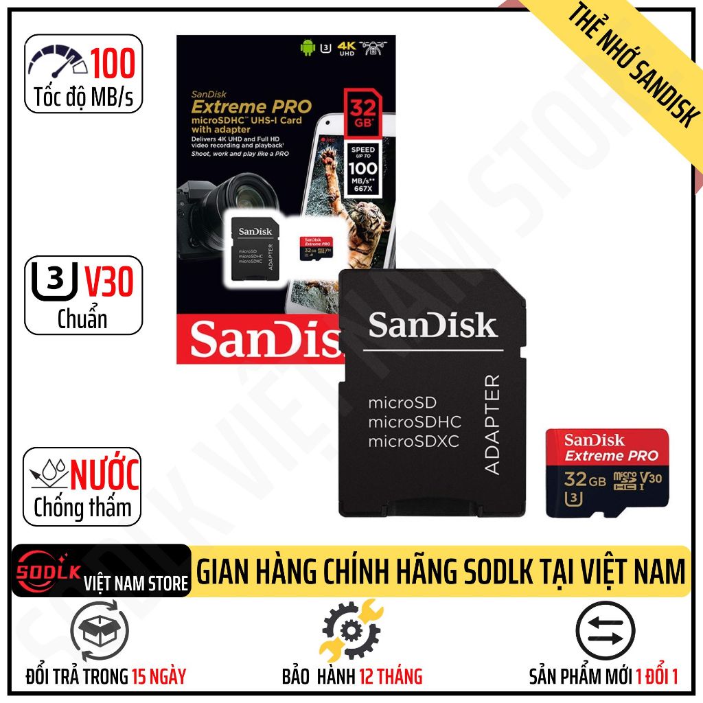 Thẻ Nhớ Micro SD Chính Hãng 4/8/16/32/64GB/128GB Cho Loa SODLK S1115 S1116 S1127 Plus S1271 Plus S11