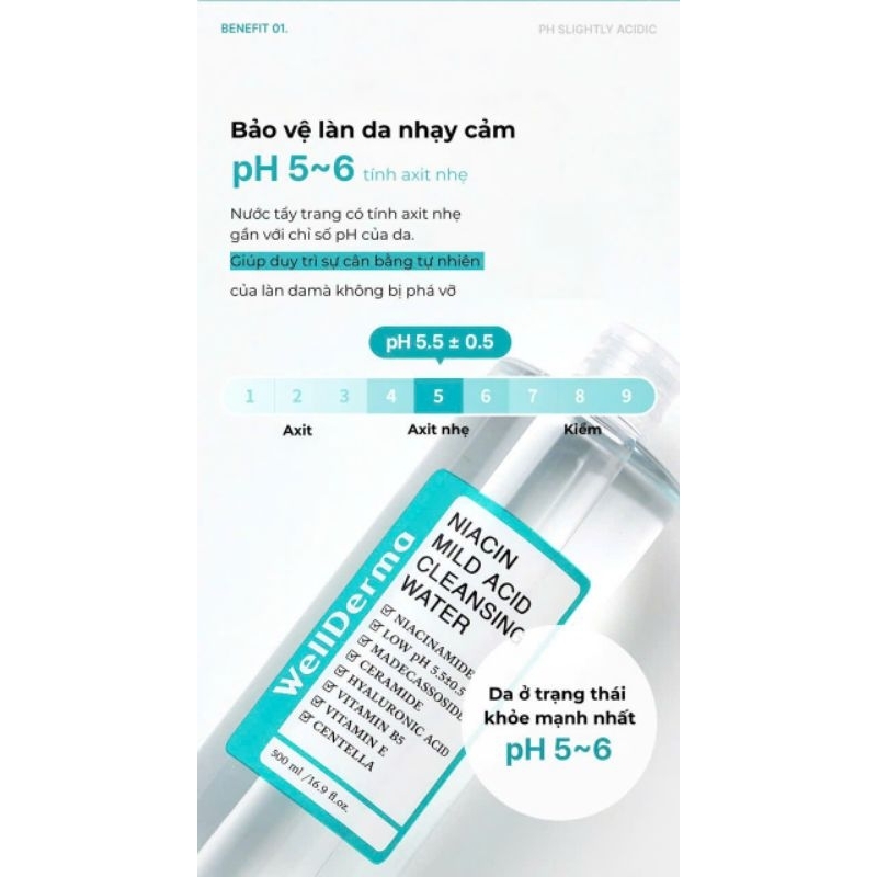 Nước tẩy trang Wellderma G Plus