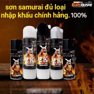 Sơn xịt Samurai chính hảng đủ loại Màu, Lót, Nền, Bóng, Chịu nhiệt, Chống cháy, Chống rạn nứt,giấy nhám...