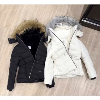 Áo phao nữ parka dáng dài mũ lông hàng siêu cấp hot thời trang thu đông 2025