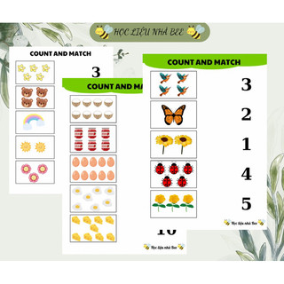 Học liệu toán học cho bé tập đếm, làm quen số học