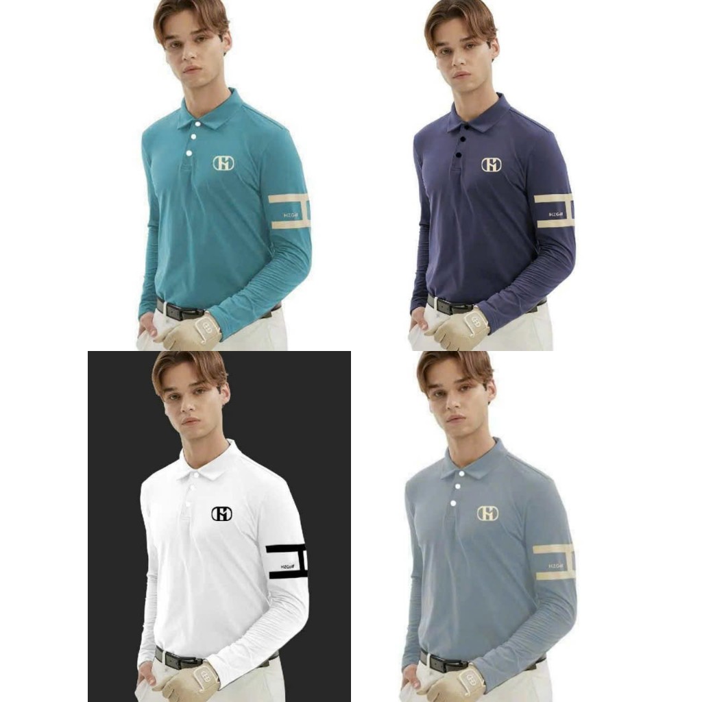 [ Áo Golf ] Áo dài tay Golf Hazzys - Chất thun lạnh - Mẫu mới nhất 2024