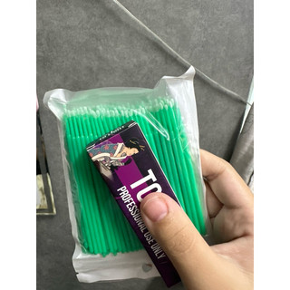 Combom tăm bông nhựa + TOlingt tím