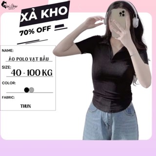 XẢ KHO Áo Polo vạt bầu 40-105kg Bigsize thun gân lạnh - MÃ 29