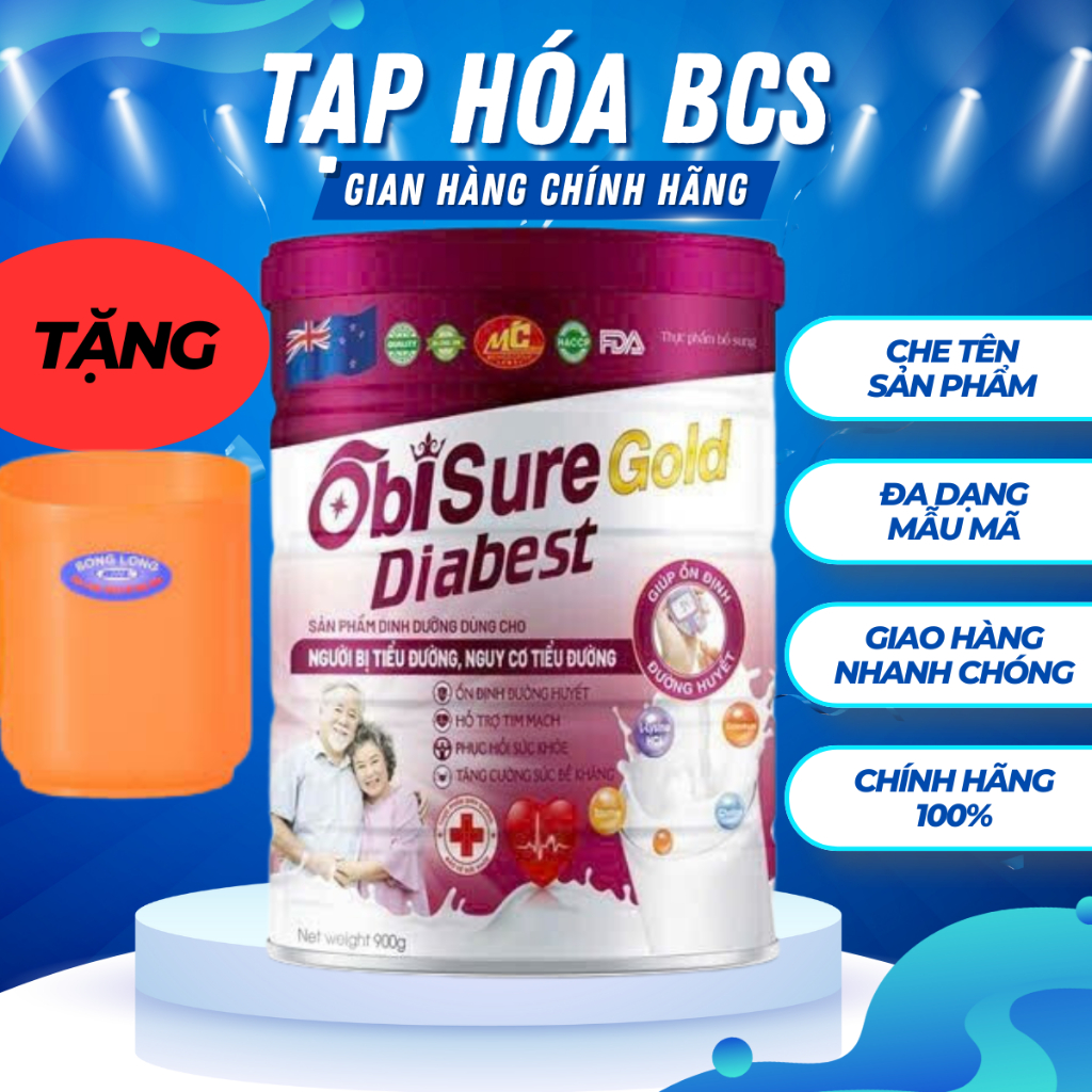 Sữa Bột OBISURE GOLD DIABEST - Sữa Dinh Dưỡng Cho Người Tiểu Đường, Hỗ Trợ Ổn Định Đường Huyết (900g