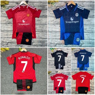 Bộ Quần Áo Bóng Đá, Áo Đá Banh Trẻ Em CLB Manchester United In Sẵn - Vải Mè Thái Cao Cấp